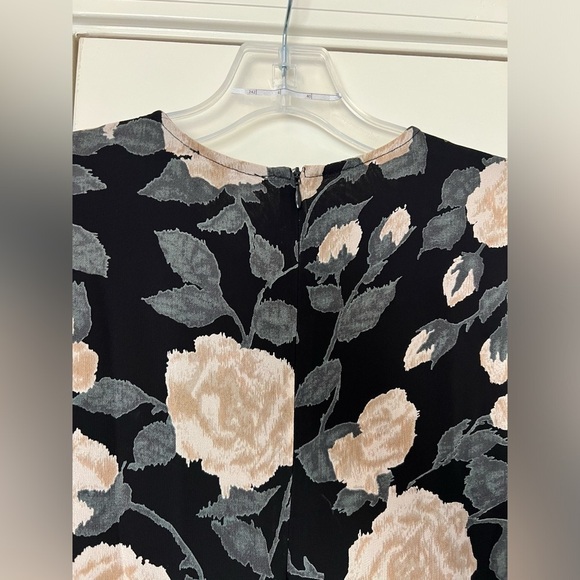 Ganni Carlton Georgette Dress Black Floral - Picture 6 of 9